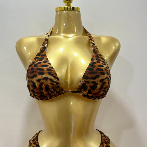 Halter Bikini Top con argollas