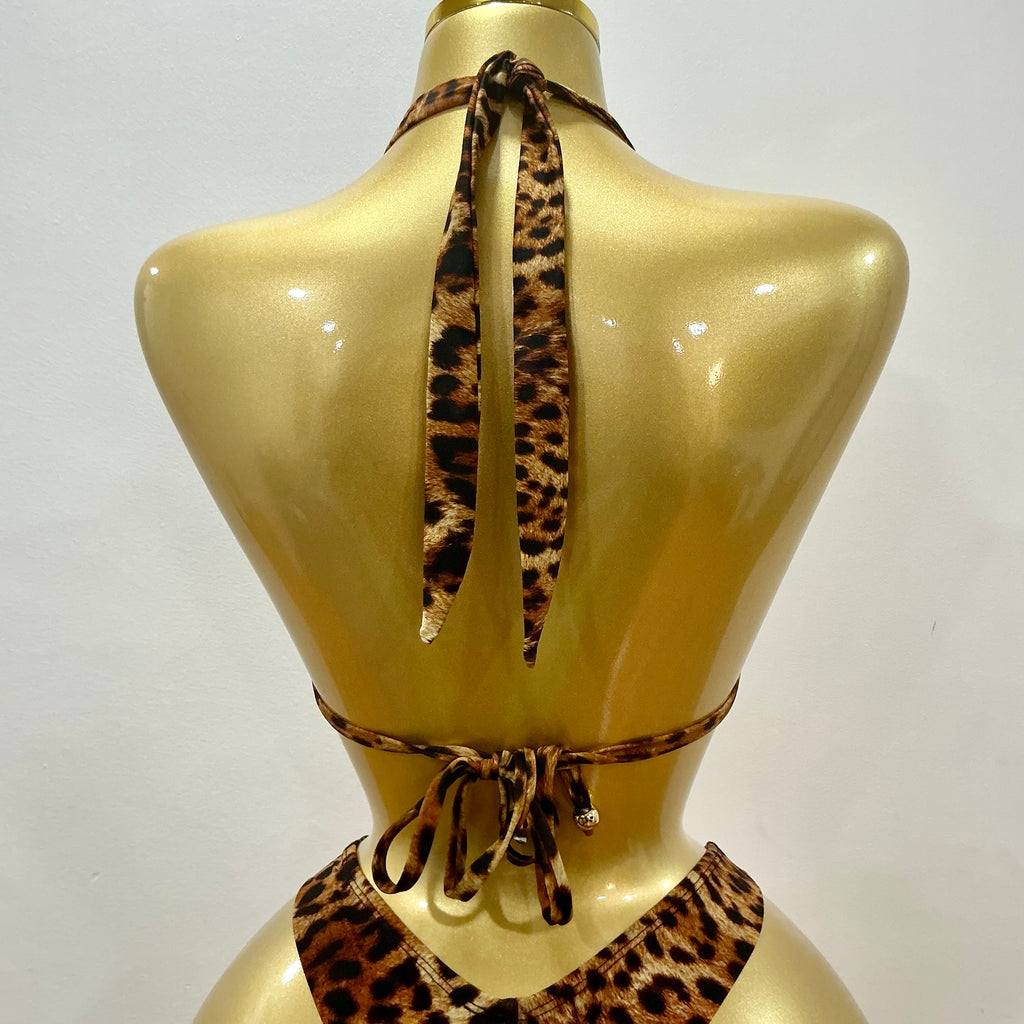 Halter Bikini Top con argollas