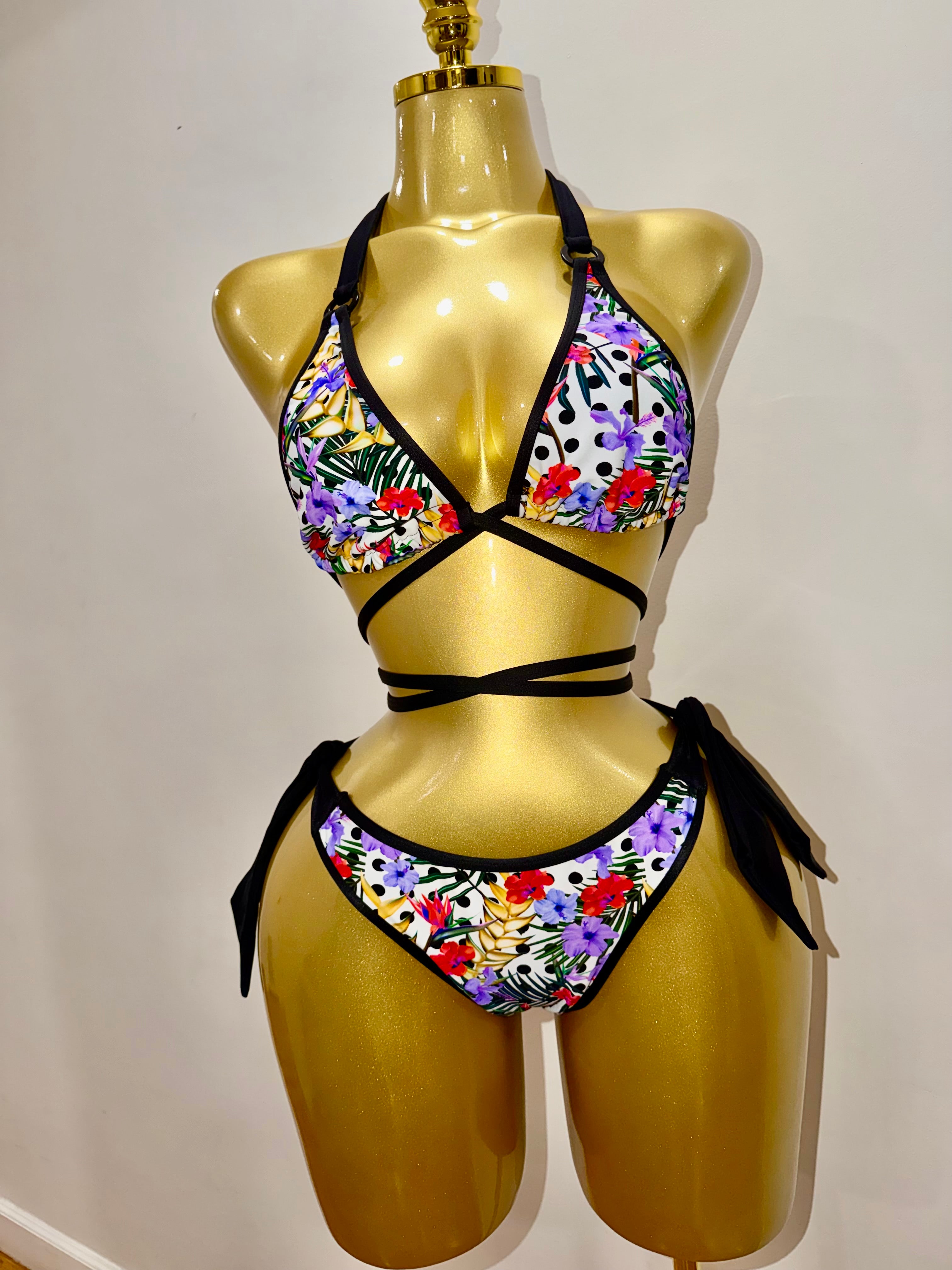 Triángulo bikini top con tiras